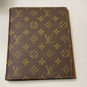Vintage Louis Vuitton Brown and Gold Monogram address book